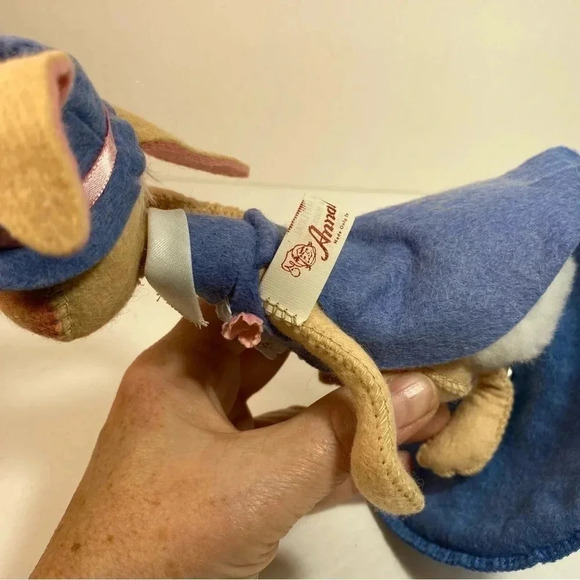 Annalee 1988 Boy Mobilitee Bunny On Stand Poseable Dapper Happy Easter Parade 8” - Picture 10 of 14